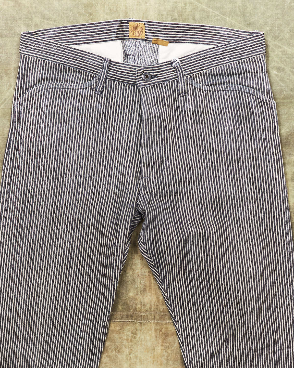 Second Hand Indigofera Swearengen Pants Black/White Hickory Stripe W33/L34
