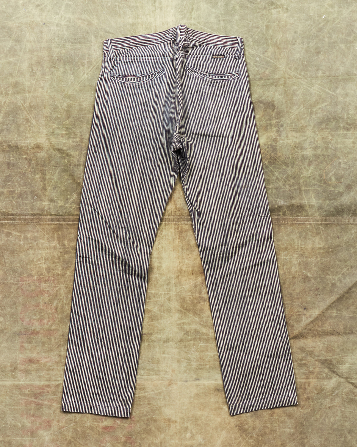 Second Hand Indigofera Swearengen Pants Black/White Hickory Stripe W33/L34