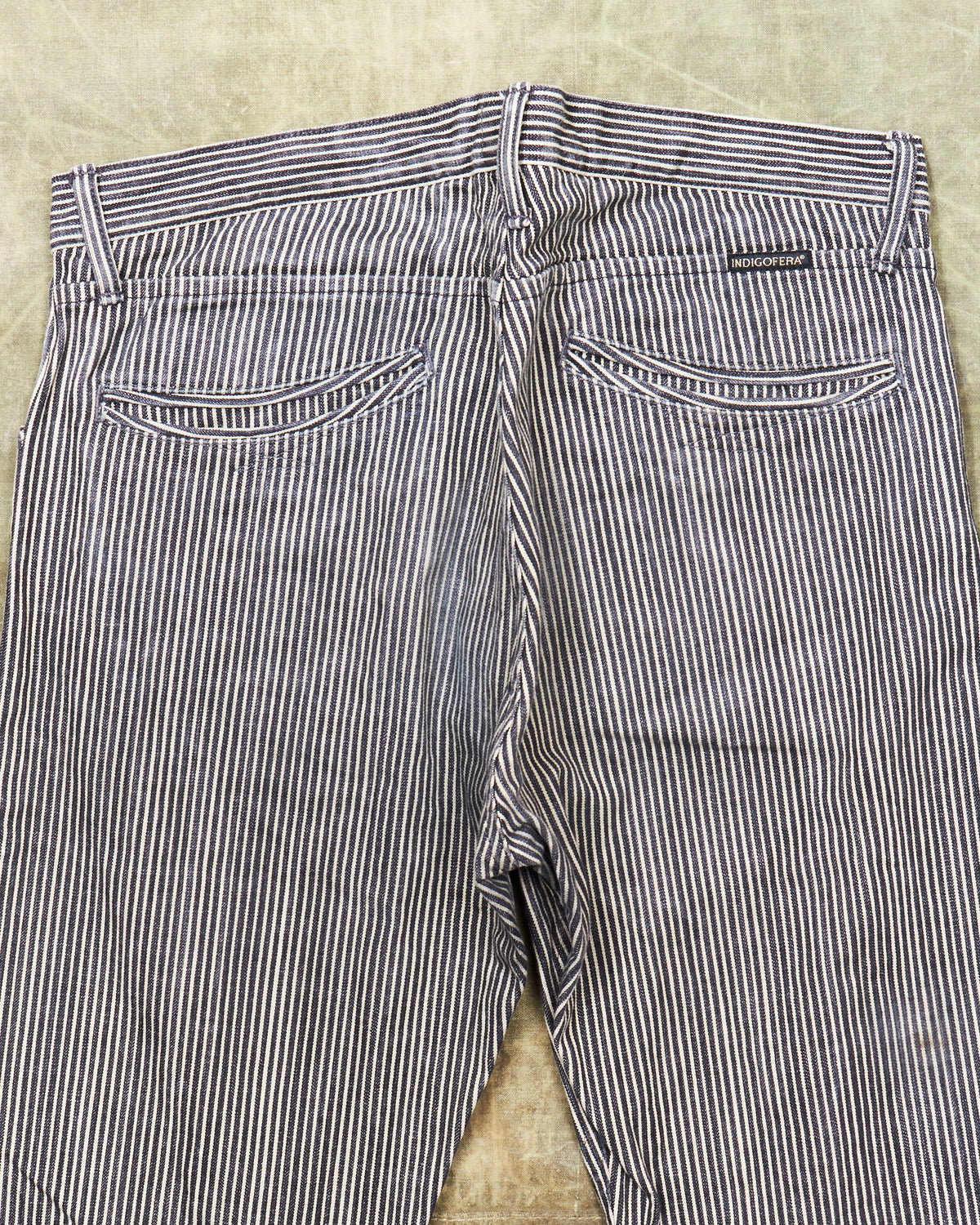 Second Hand Indigofera Swearengen Pants Black/White Hickory Stripe W33/L34