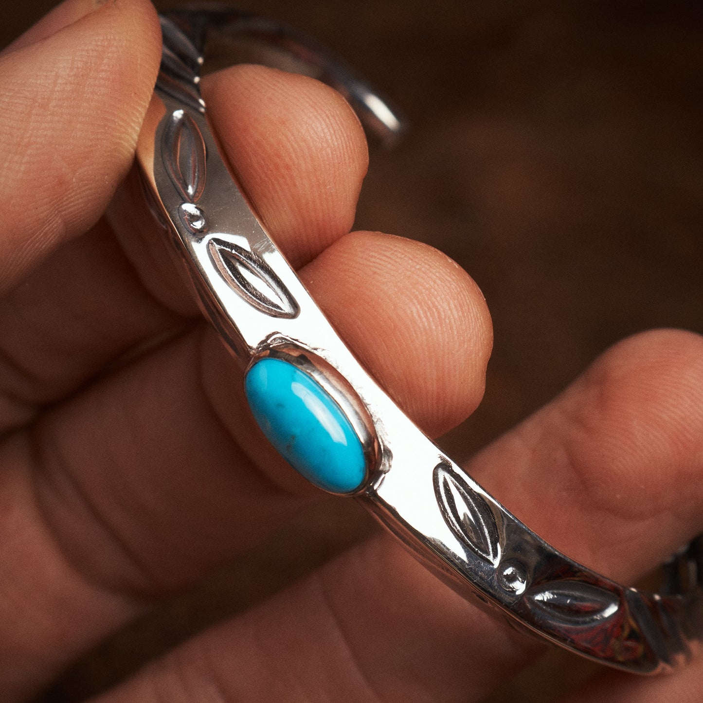 Larry Smith BR-0108 Triangle Bangle Turquoise