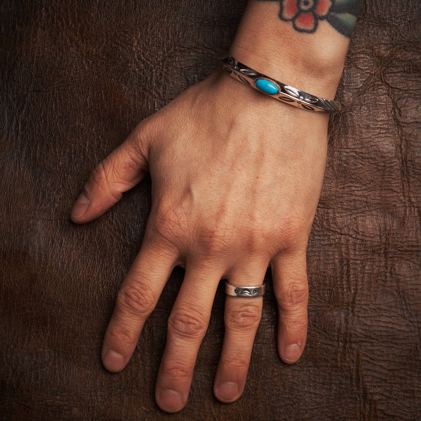 Larry Smith BR-0108 Triangle Bangle Turquoise