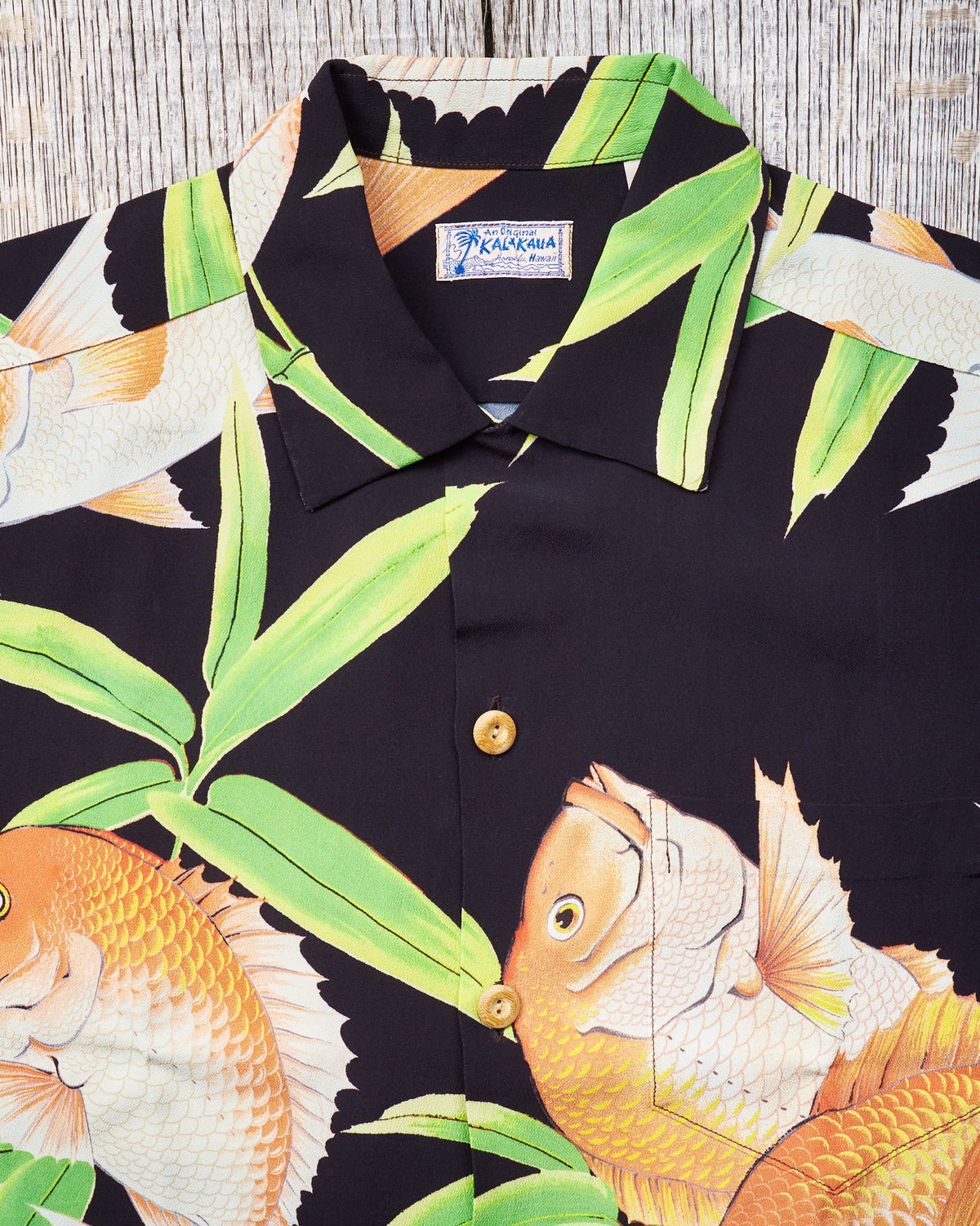 Sun Surf Rayon Hawaiian Shirt "Red Snapper" Special Edition Kalakaua