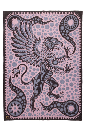 Indigofera Gryphon Wings Wool Blanket