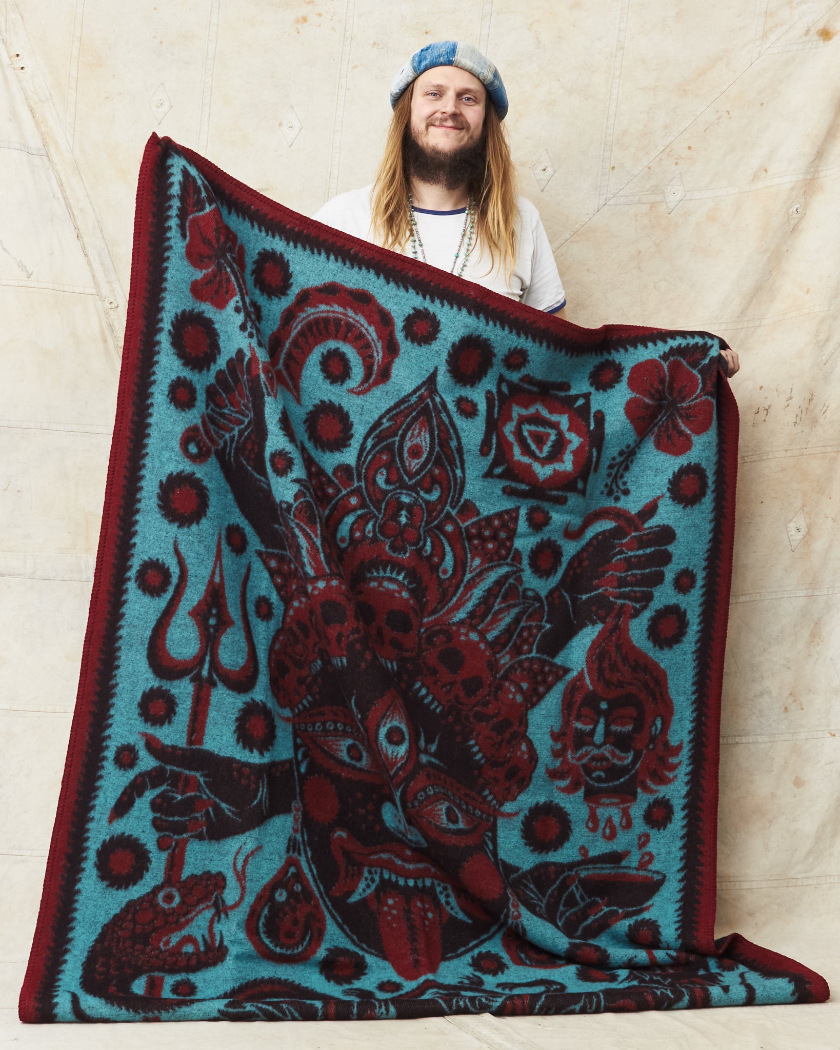 Björn Atldax × Indigofera Kali Wool Blanket – Second Sunrise