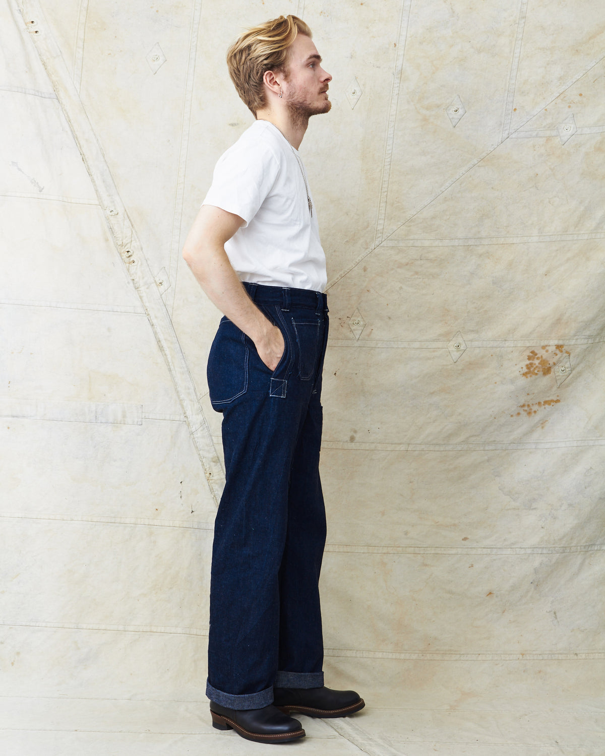 Warehouse & Co X John Gluckow Lot JG-01 1910s Netmaker's Trousers One Wash