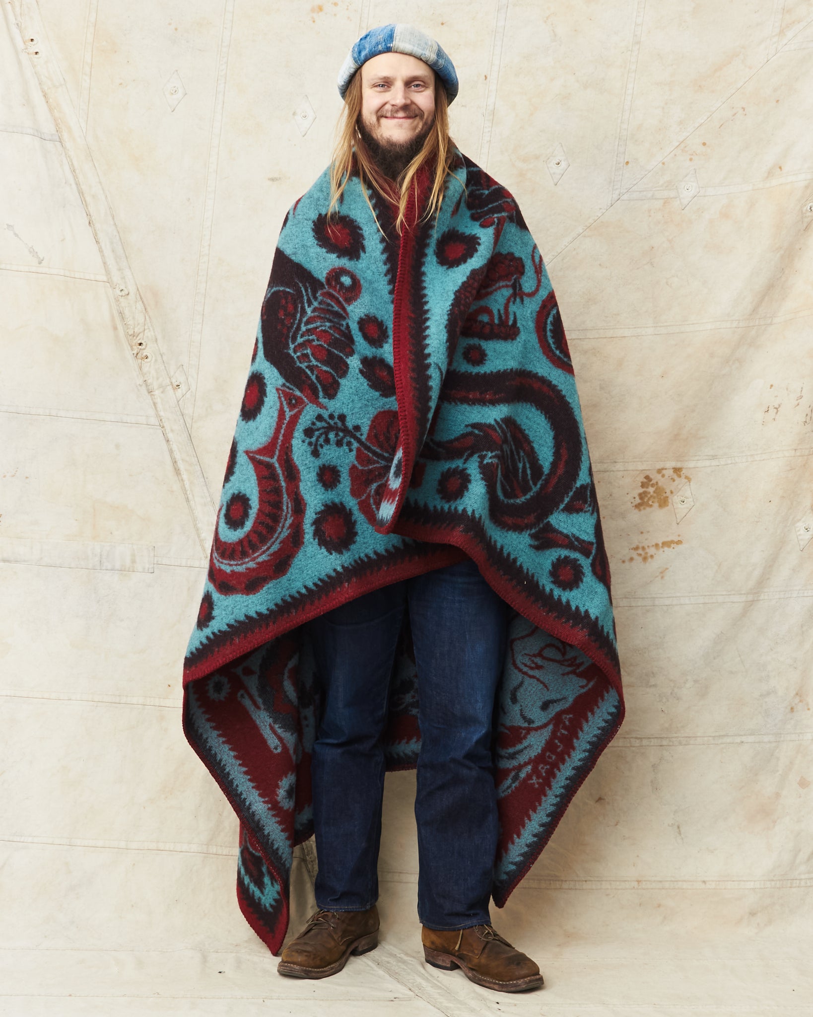 Björn Atldax × Indigofera Kali Wool Blanket – Second Sunrise Björn Atldax × Indigofera Kali Wool Blanket – Second Sunrise