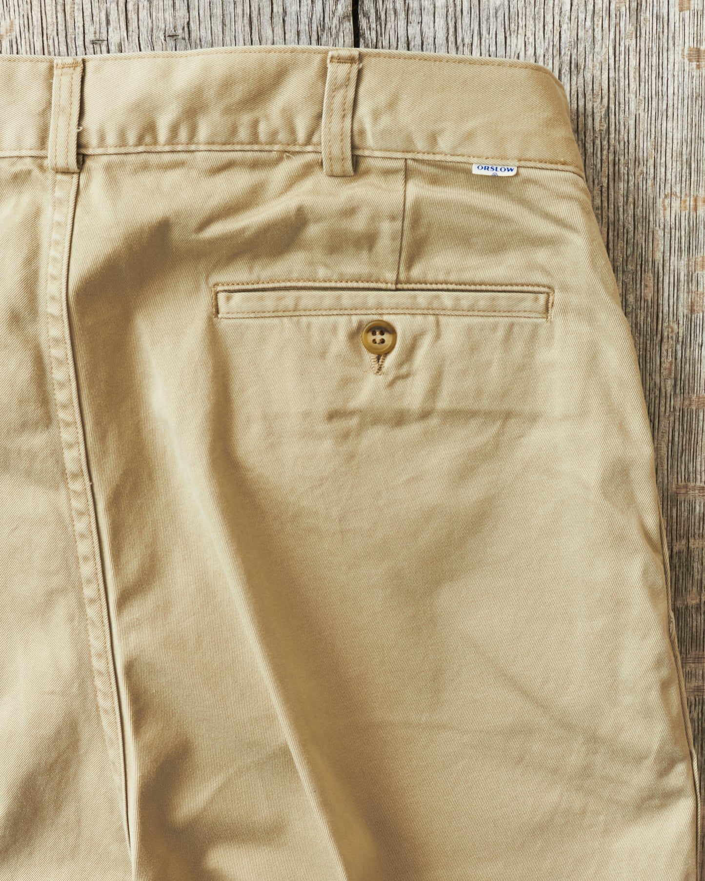 OrSlow 5021 Two Tuck Wide Trousers Khaki