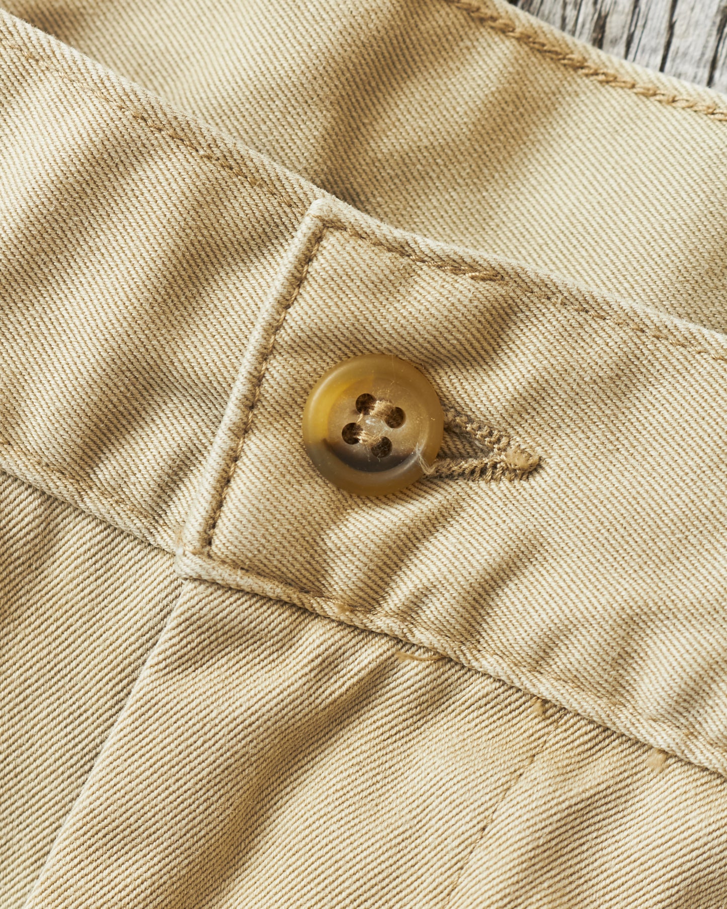 OrSlow 5021 Two Tuck Wide Trousers Khaki