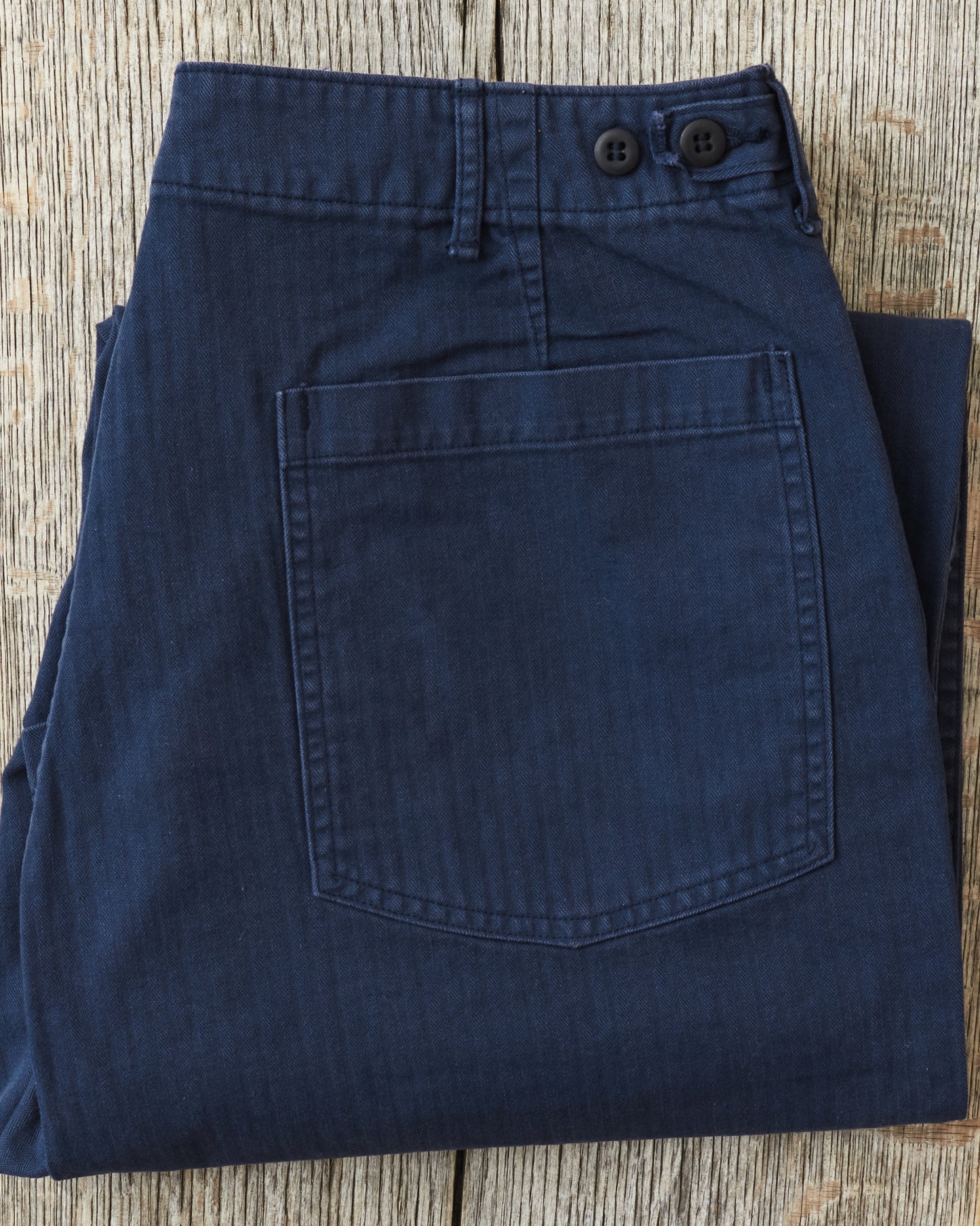OrSlow 5103 Herringbone Summer Fatigue Trousers Navy