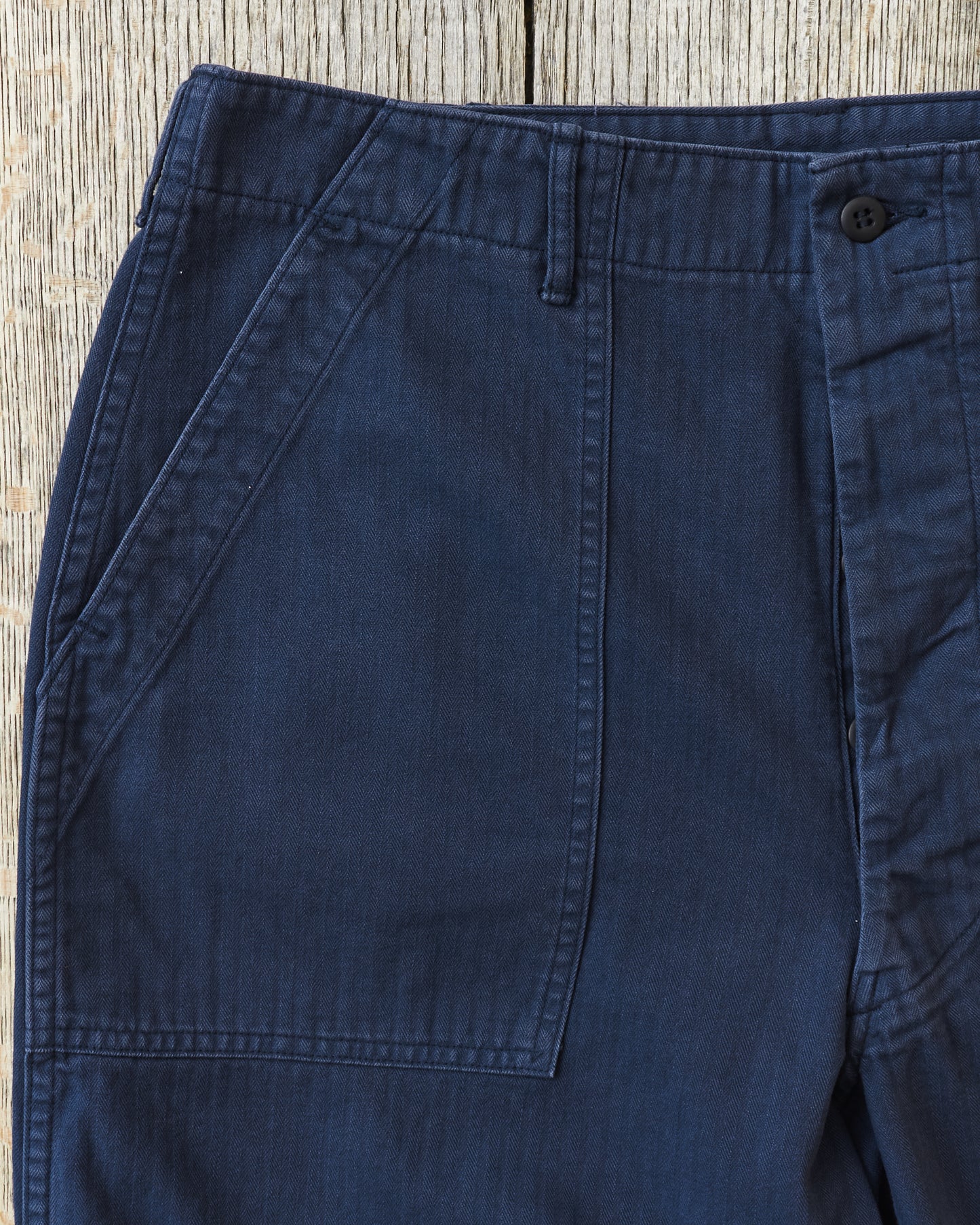 OrSlow 5103 Herringbone Summer Fatigue Trousers Navy