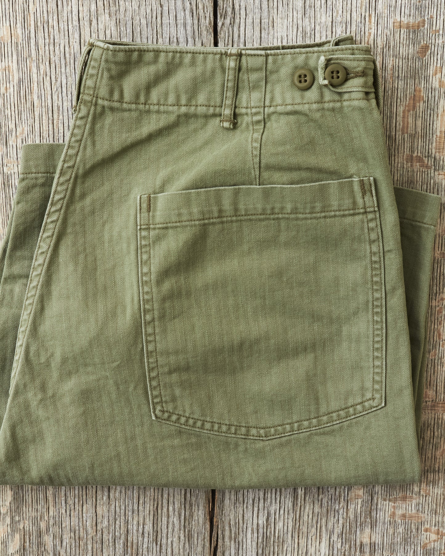 OrSlow 7103 Herringbone Twill Summer Fatigue Shorts Green