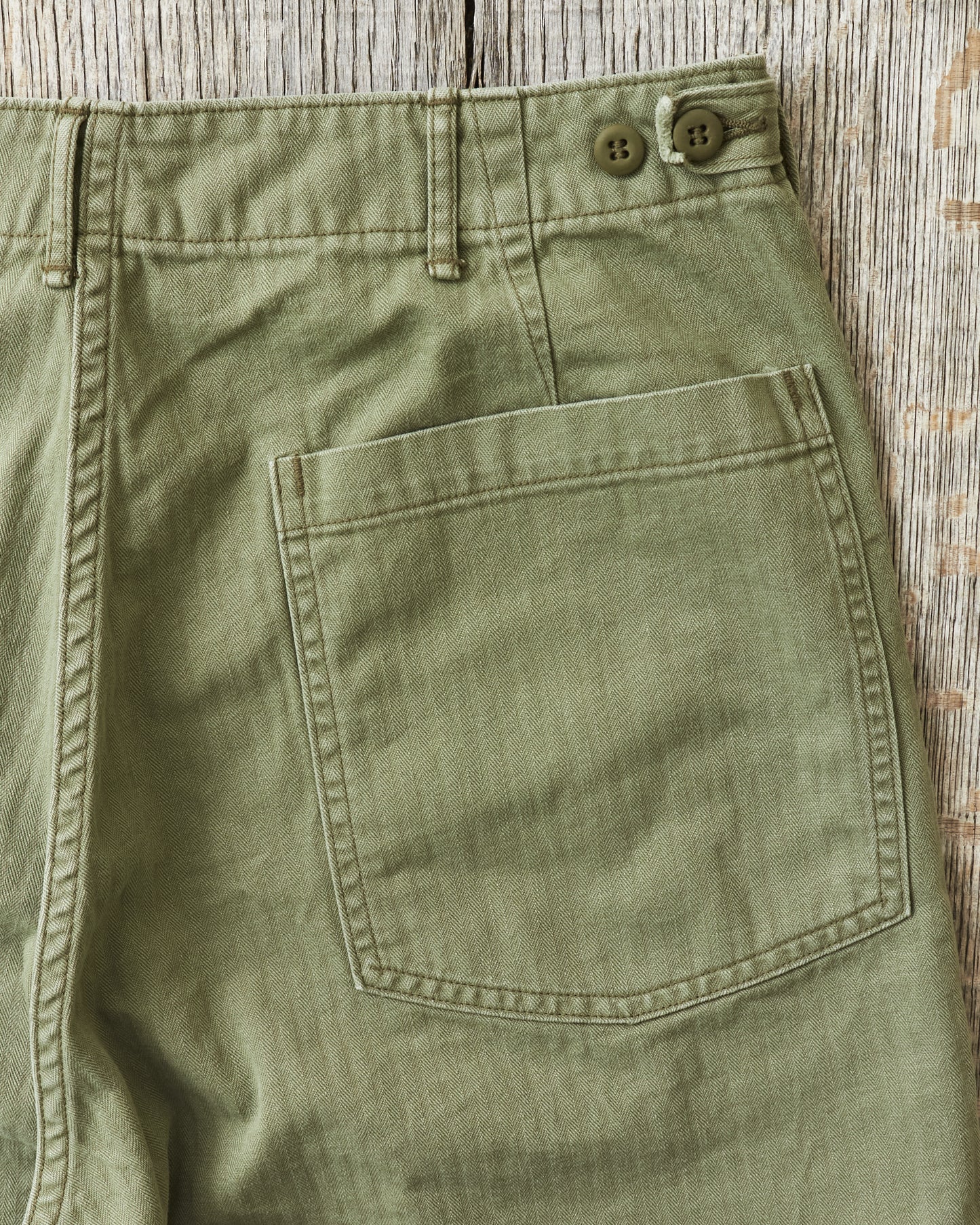OrSlow 7103 Herringbone Twill Summer Fatigue Shorts Green