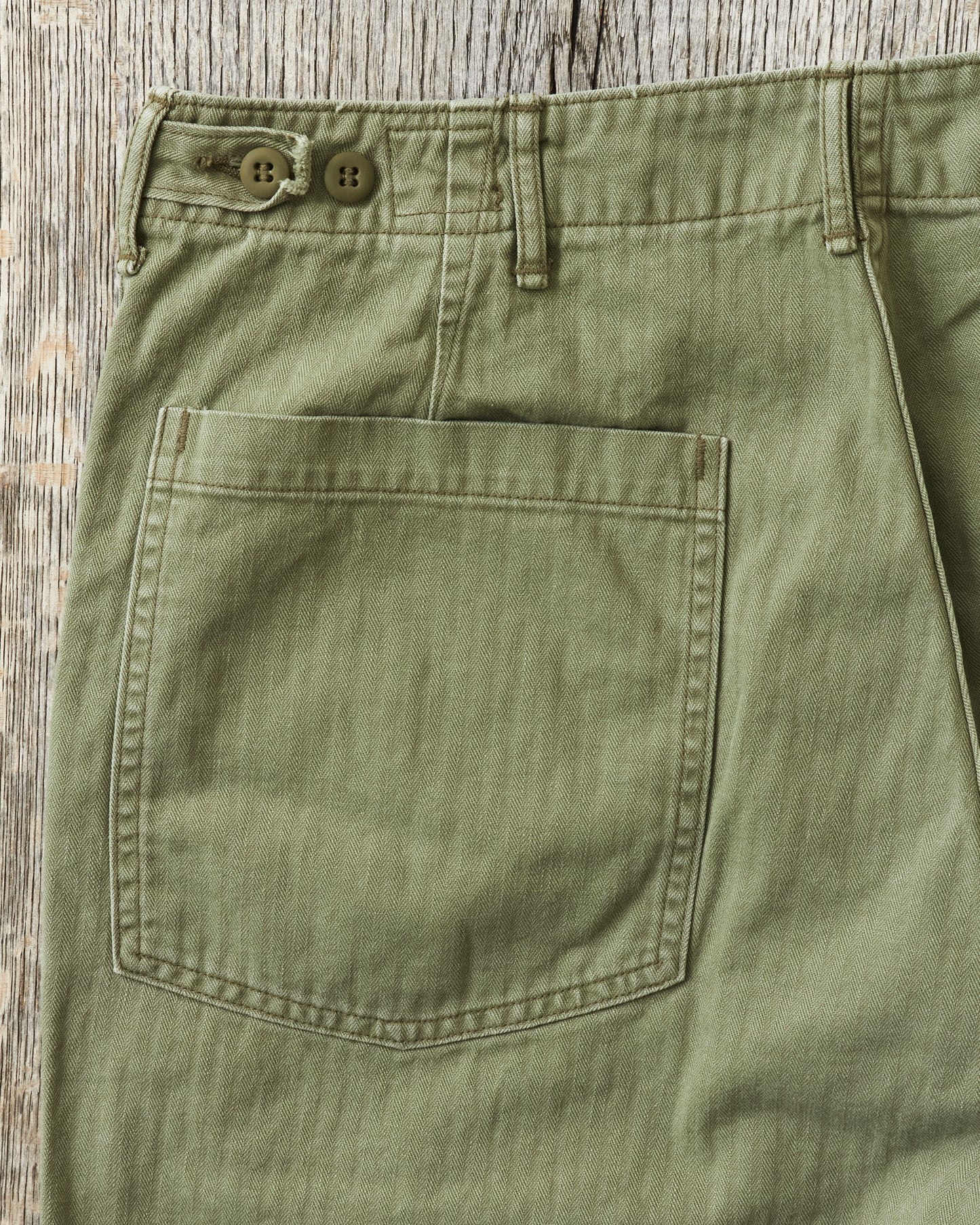 OrSlow 7103 Herringbone Twill Summer Fatigue Shorts Green