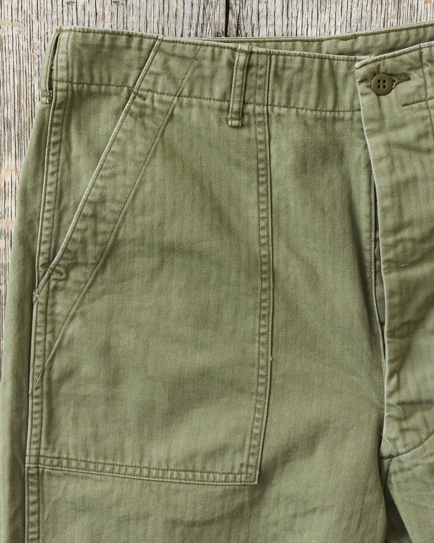 OrSlow 7103 Herringbone Twill Summer Fatigue Shorts Green