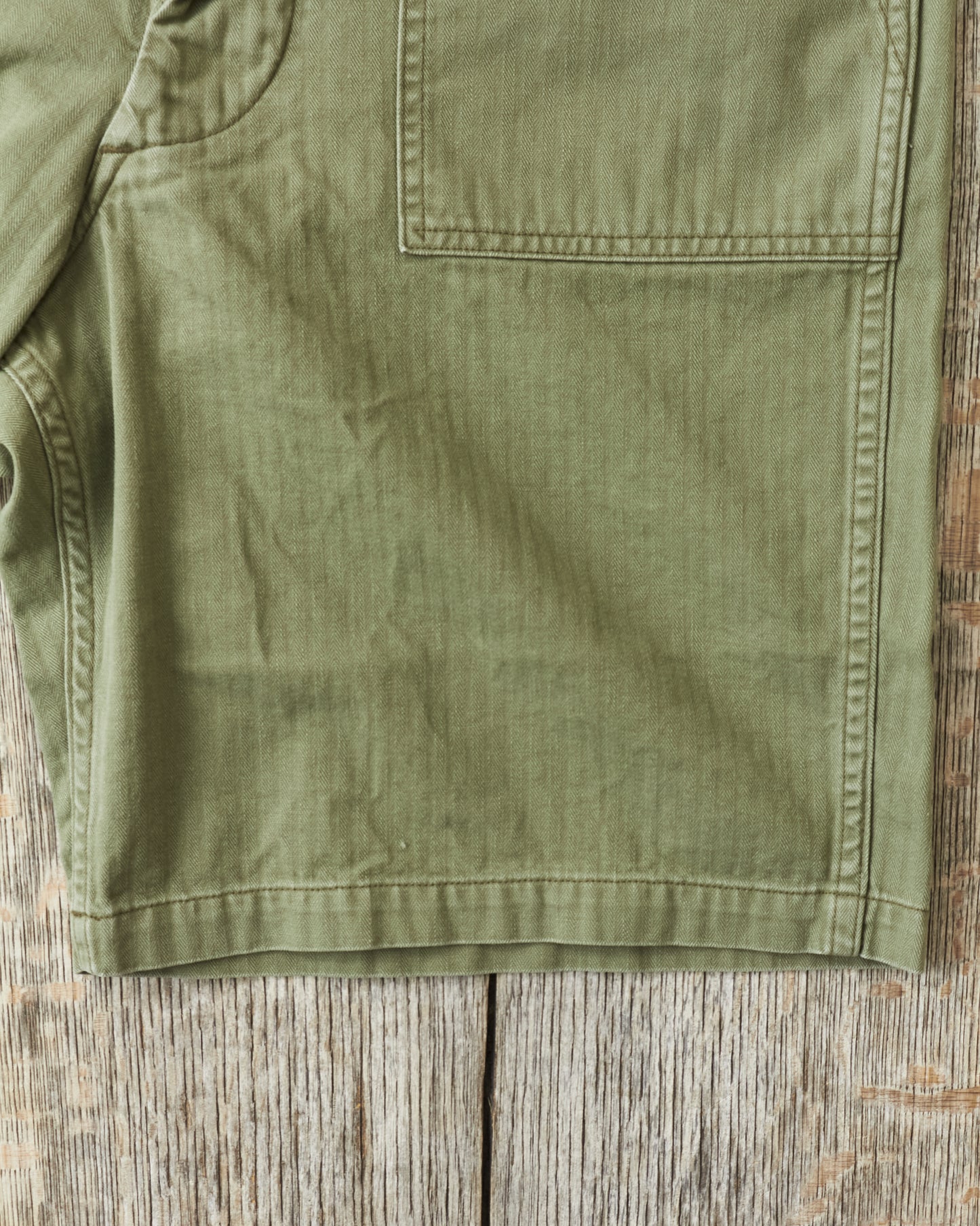 OrSlow 7103 Herringbone Twill Summer Fatigue Shorts Green