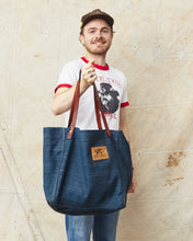 Indigofera Carson Tote Bag Natural Indigo