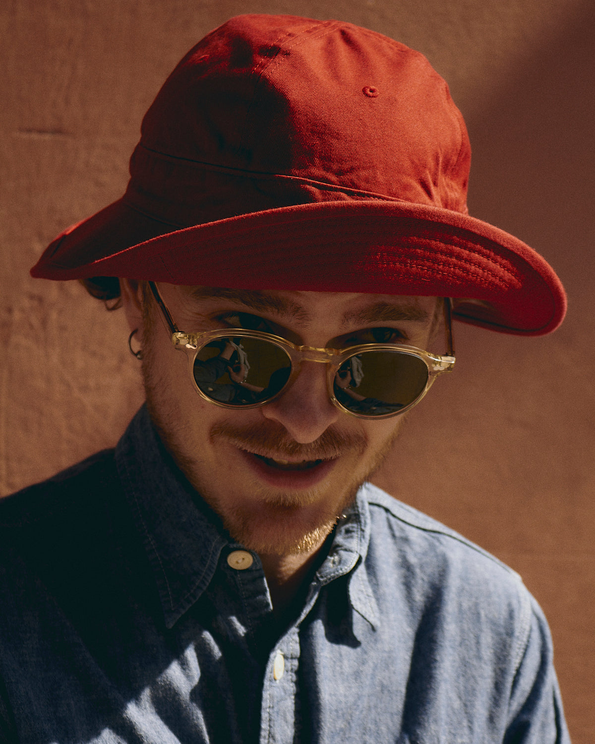 Papa Nui Cap Co. Sierra Red Cotton Hat