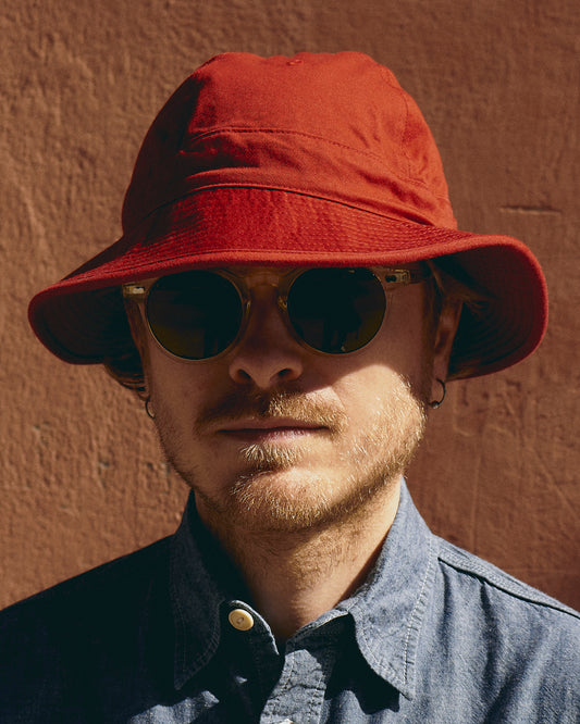 Papa Nui Cap Co. Sierra Red Cotton Hat