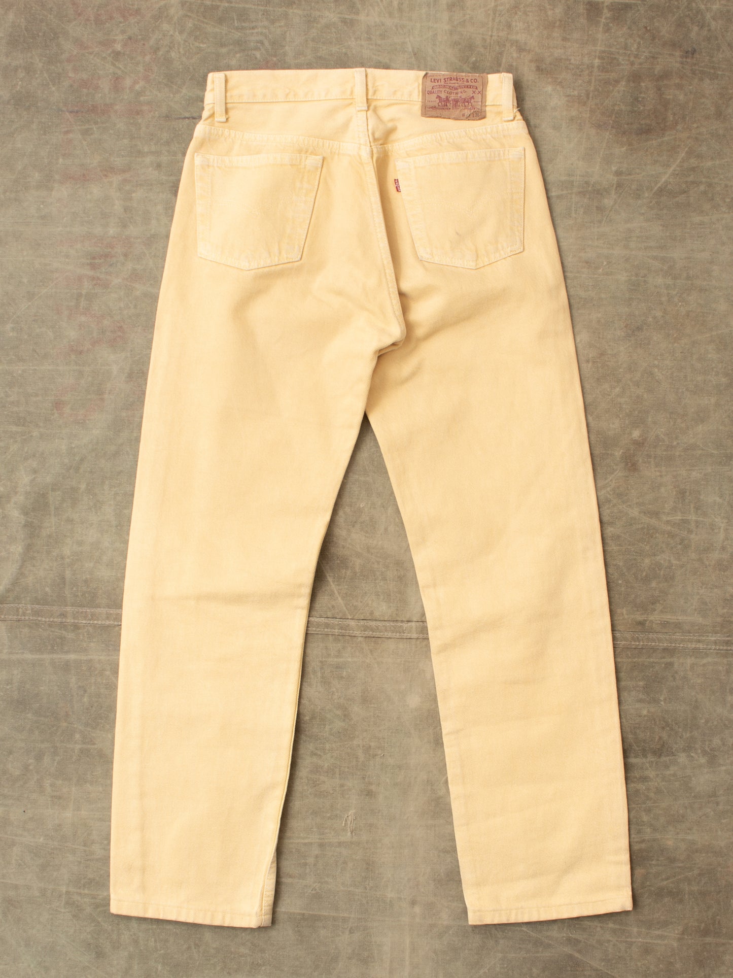 Vintage 90's Made in USA Levi's 501 Yellow Jeans W30