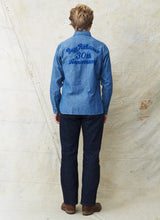 Buzz Rickson's Blue Chambray Work Shirt Blue 30th Anniversary With Embroidery