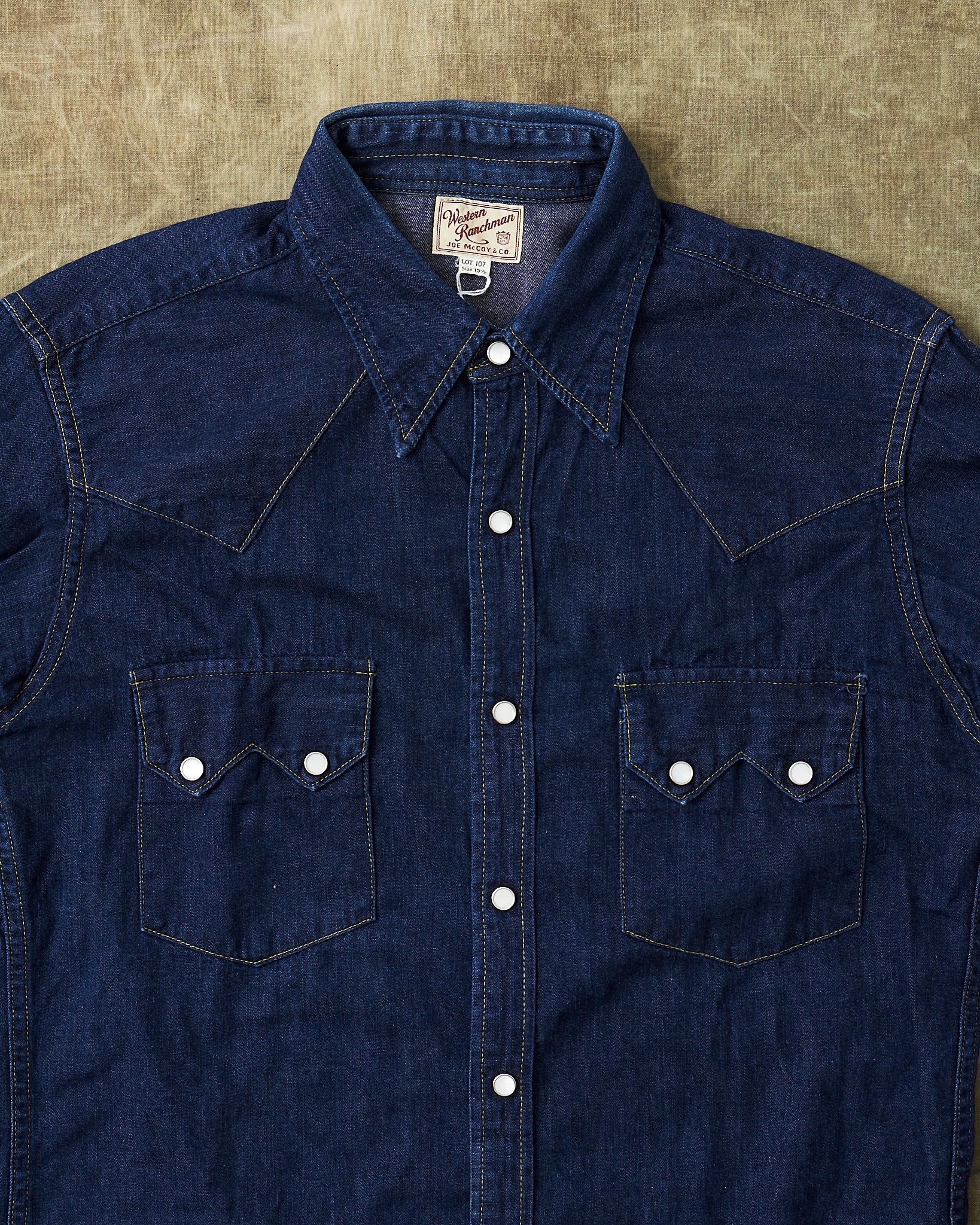 Second Hand Joe McCoy Sawtooth Denim Western Shirt Size M (15-15,1
