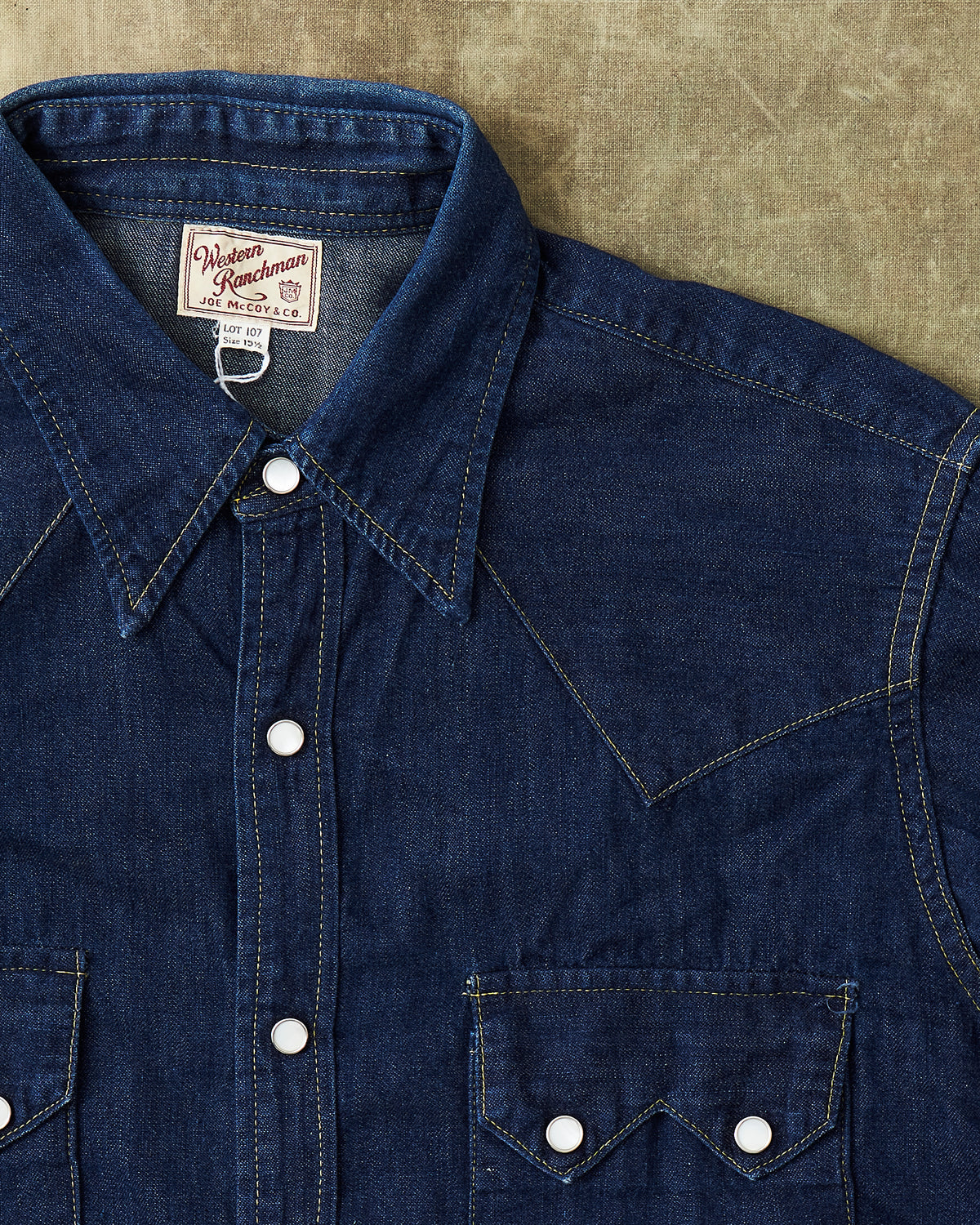 Second Hand Joe McCoy Sawtooth Denim Western Shirt Size M (15-15,1 