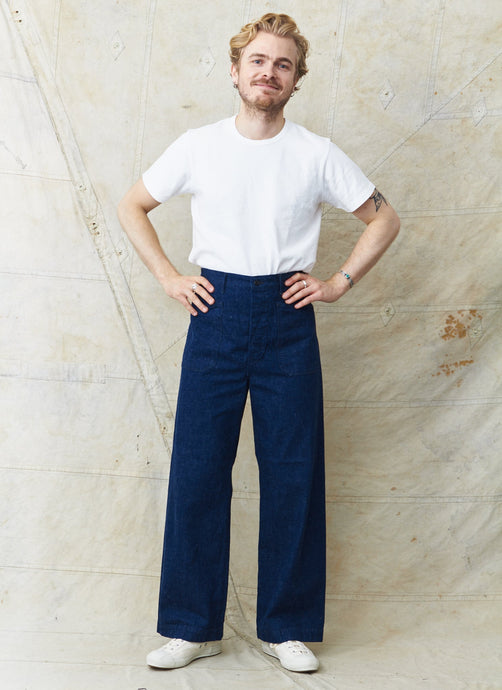 OrSlow Piped Straight Denim Pants