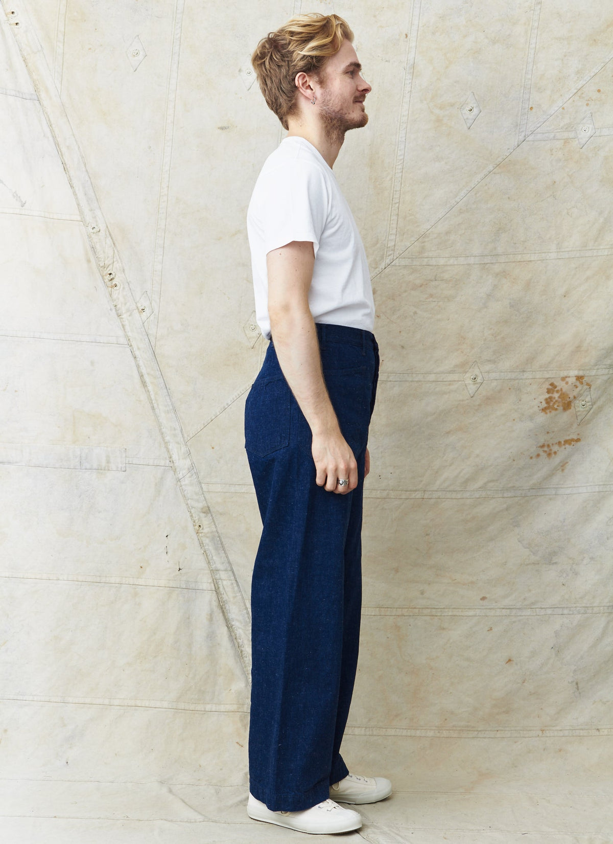 OrSlow Piped Straight Denim Pants