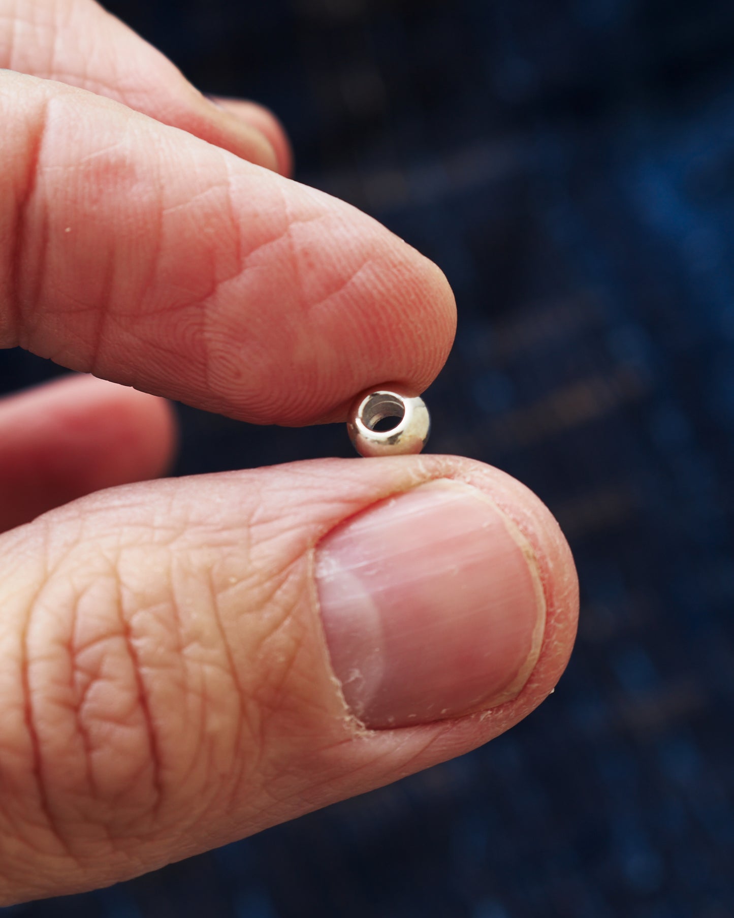 Larry Smith Silver Plain Bead OT-B0163