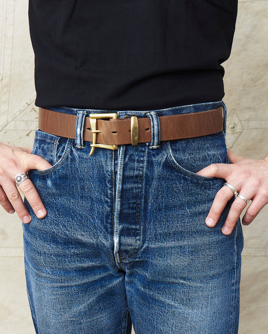 Lone Wolf Leather Belt Horwwen Natural CXL Fireman's Buckle