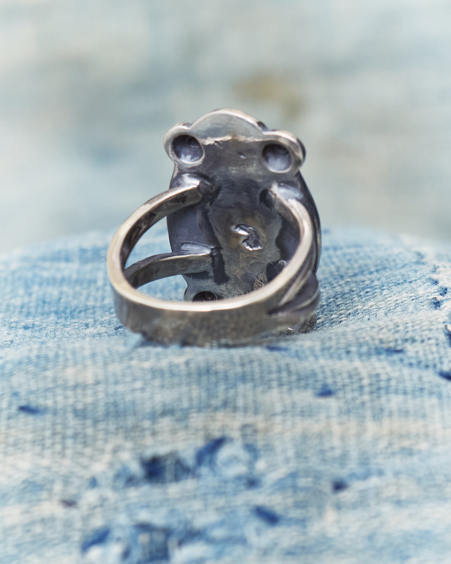 Larry Smith 4 Point Turquoise Ring RG-0065