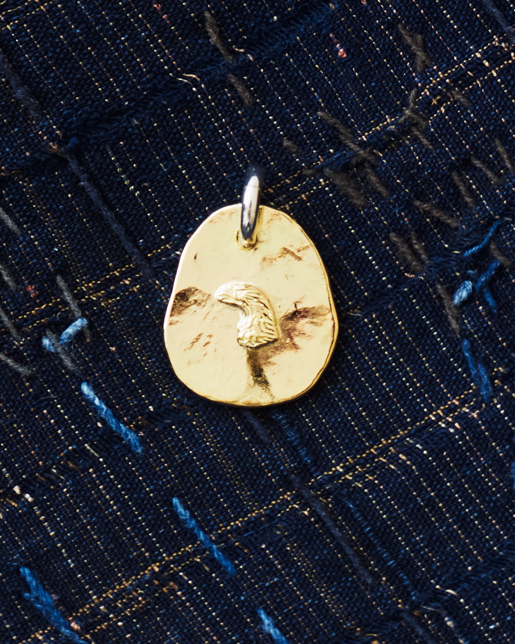 アクセサリー LARRY SMITH 18K GOLD EAGLE HEAD PENDANT Larry Smith 18K Gold Eagle Head Pendant EFNL-0038 – Second Sunrise