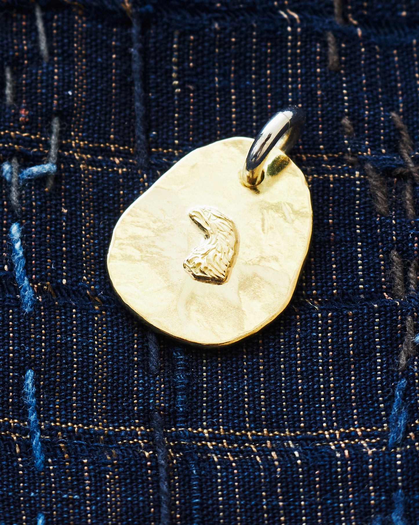 Larry Smith 18K Gold Eagle Head Pendant EFNL-0038