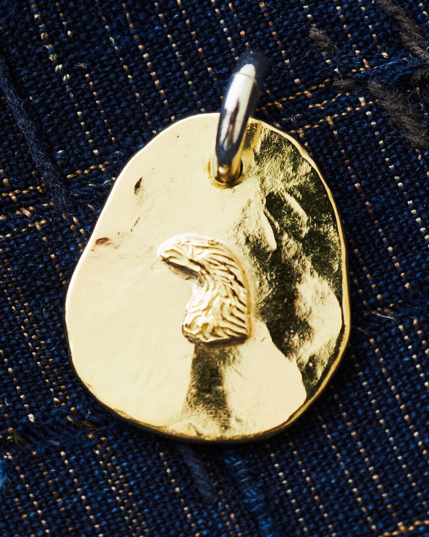 Larry Smith 18K Gold Eagle Head Pendant EFNL-0038