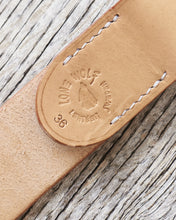 Lone Wolf Leather Belt Tärnsjö Natural Veg Tanned Horseshoe Hammered Buckle