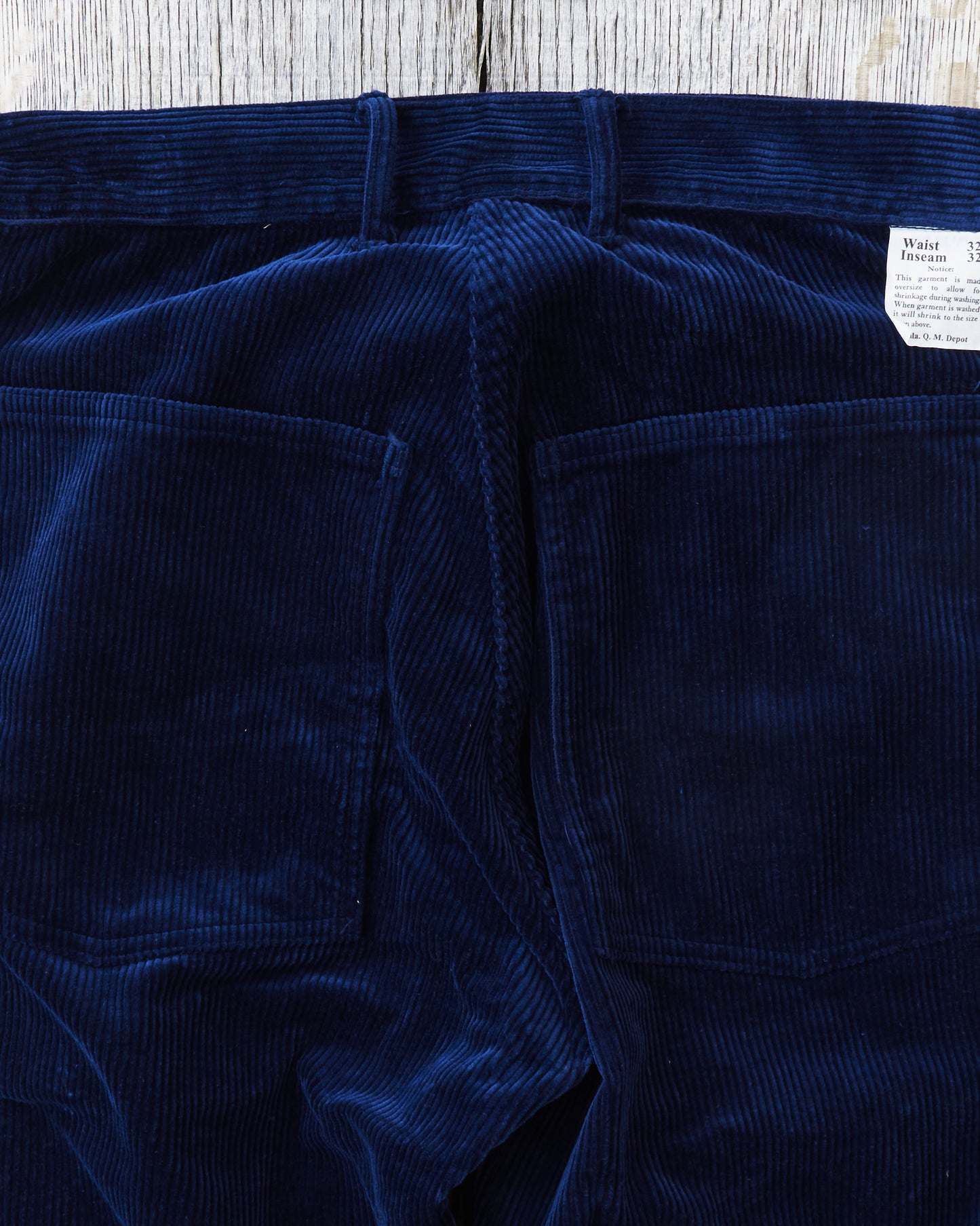 Buzz Rickson's Aviation Associates US Army Working Trousers Corduroy Navy BR42393