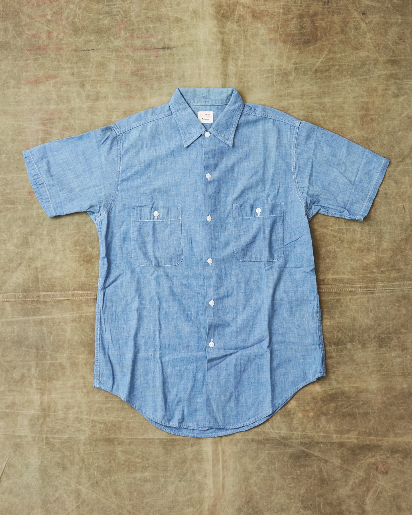 Vintage 1960's Big Mac Chambray Short Sleeve Shirt M