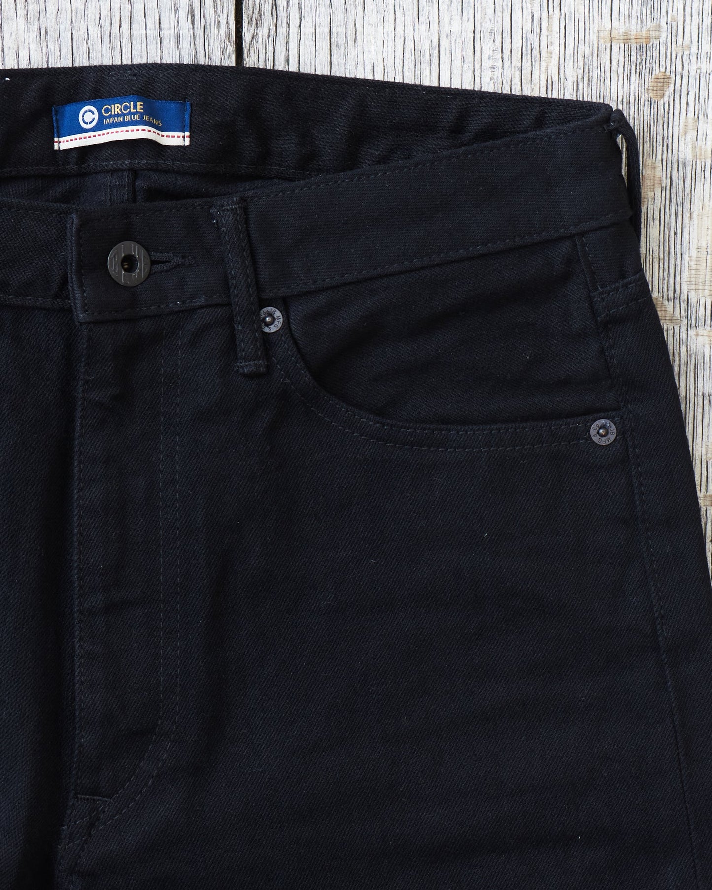 Japan Blue JBJE15143A Circle 14oz Black Straight Loose Fit Jeans