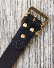 Lone Wolf Leathers Belt Black Horween CXL Brass Buckle