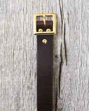 Lone Wolf Leather Belt Tärnsjö Dark Brown Veg Tanned Garrison Buckle