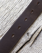 Lone Wolf Leather Belt Tärnsjö Dark Brown Veg Tanned Garrison Buckle