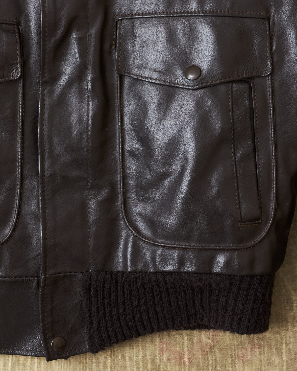 Vintage Gino Leather Flight Jacket Brown Size 38 / Small