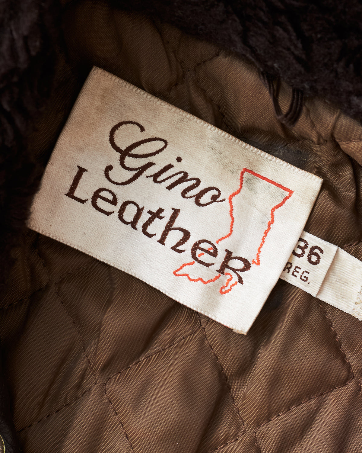 Vintage Gino Leather Flight Jacket Brown Size 38 / Small
