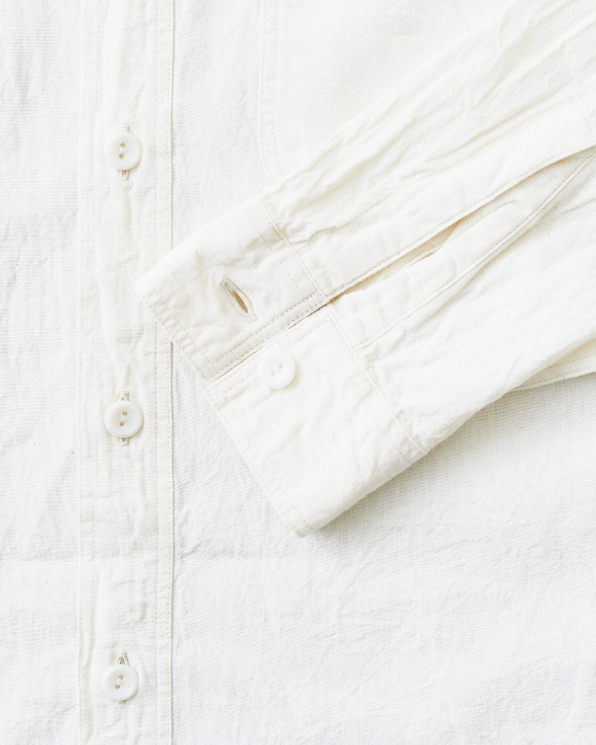 Buzz Rickson's White Chambray Work Shirt Blue 30th Anniversary With Embroidery BR29185