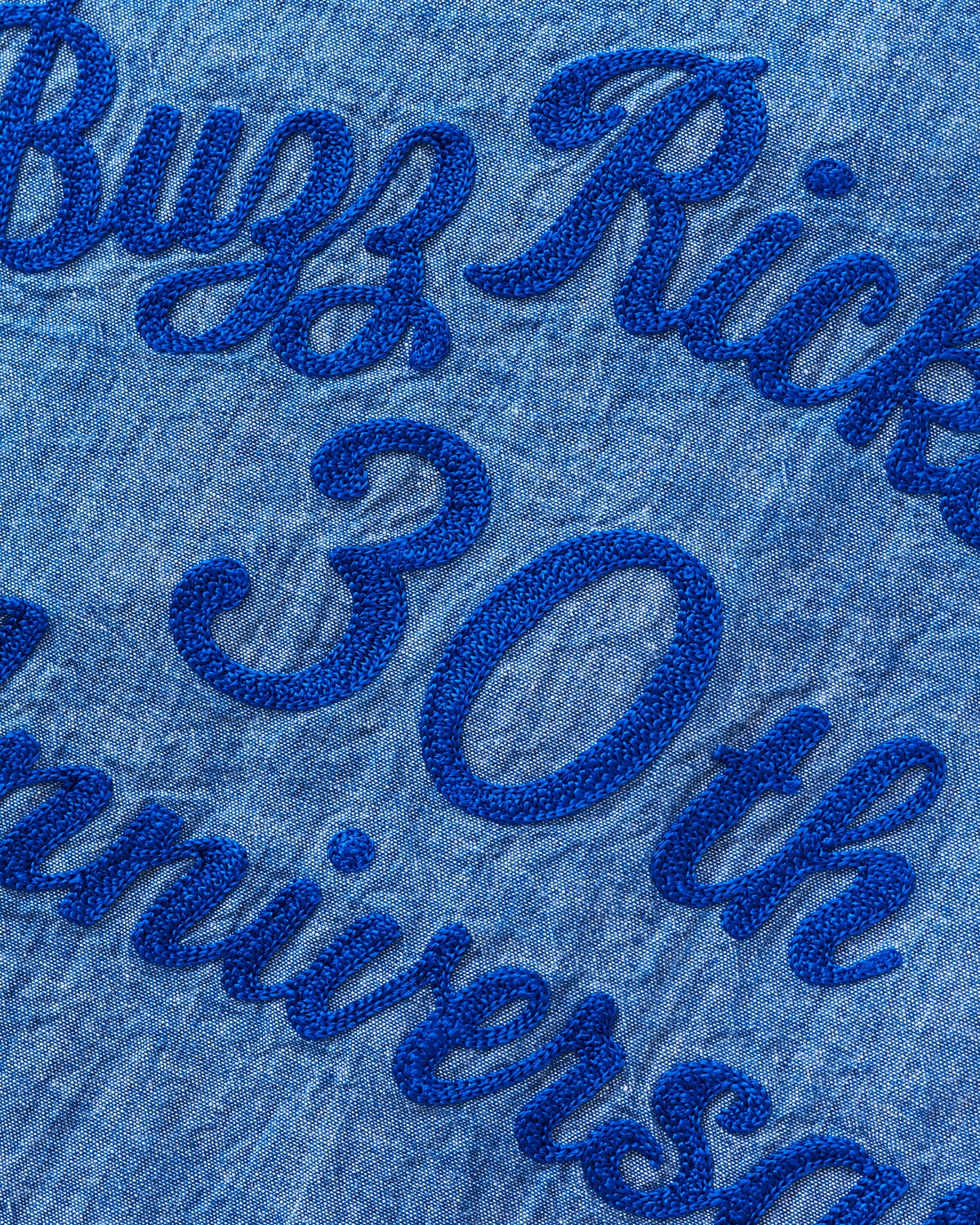 Buzz Rickson's Blue Chambray Work Shirt Blue 30th Anniversary With Embroidery BR29184