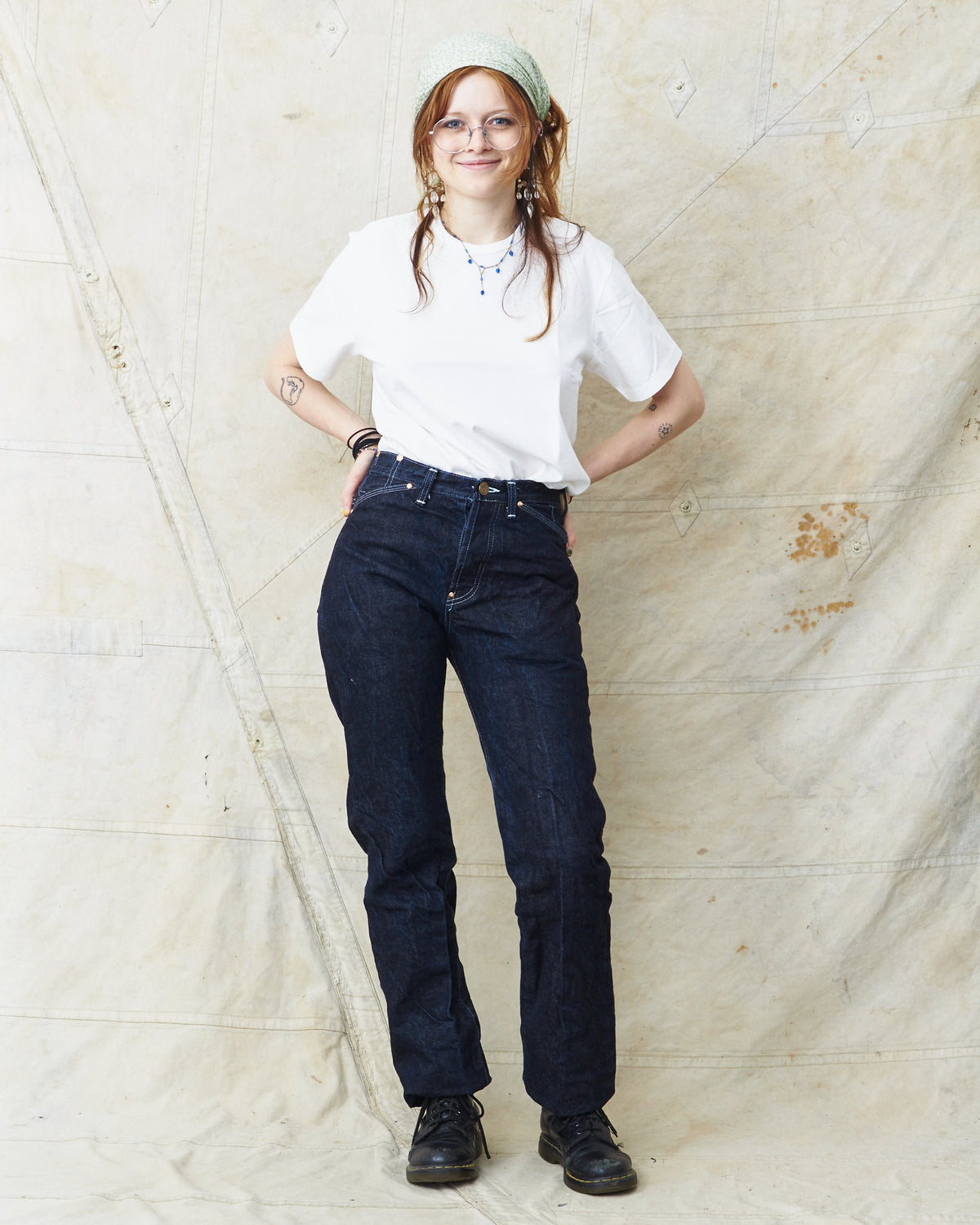 Tender Type 125 High Straight Jeans 16 oz Rinsed Selvage Denim