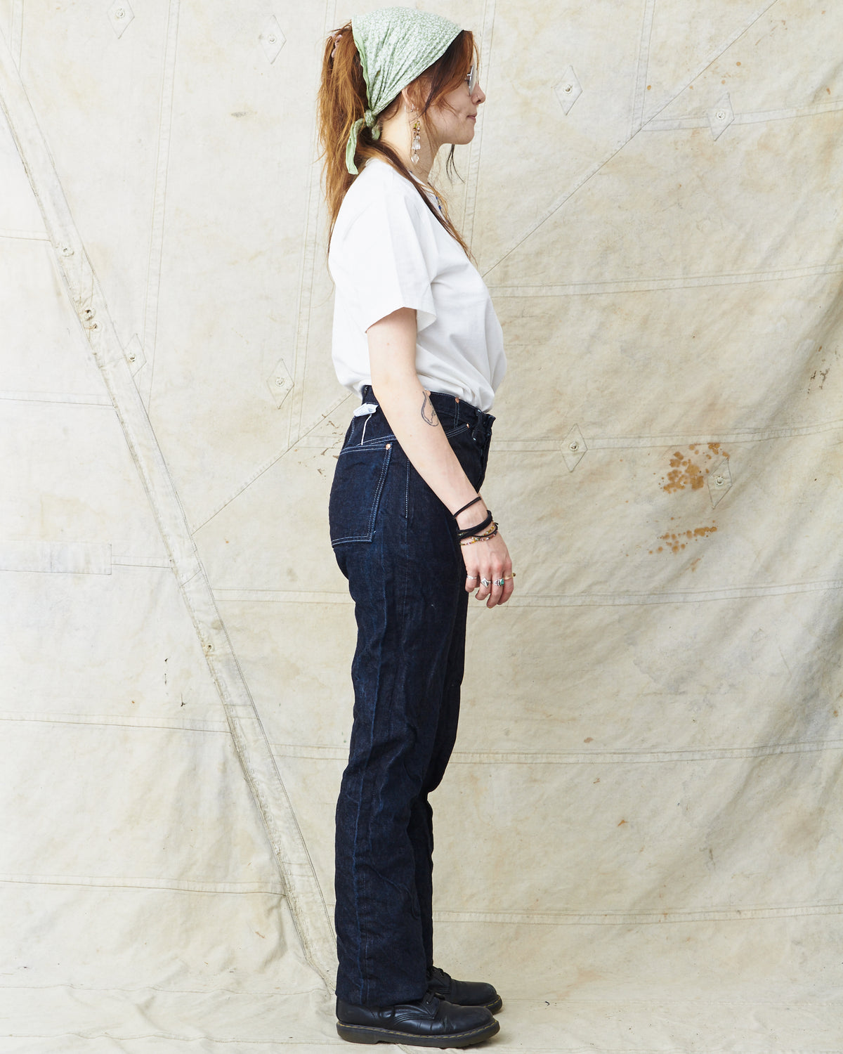 Tender Type 125 High Straight Jeans 16 oz Rinsed Selvage Denim