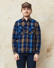 Sugar Cane & Co Fiction Romance 6.2 Oz Indigo Check Work Shirt SC29386