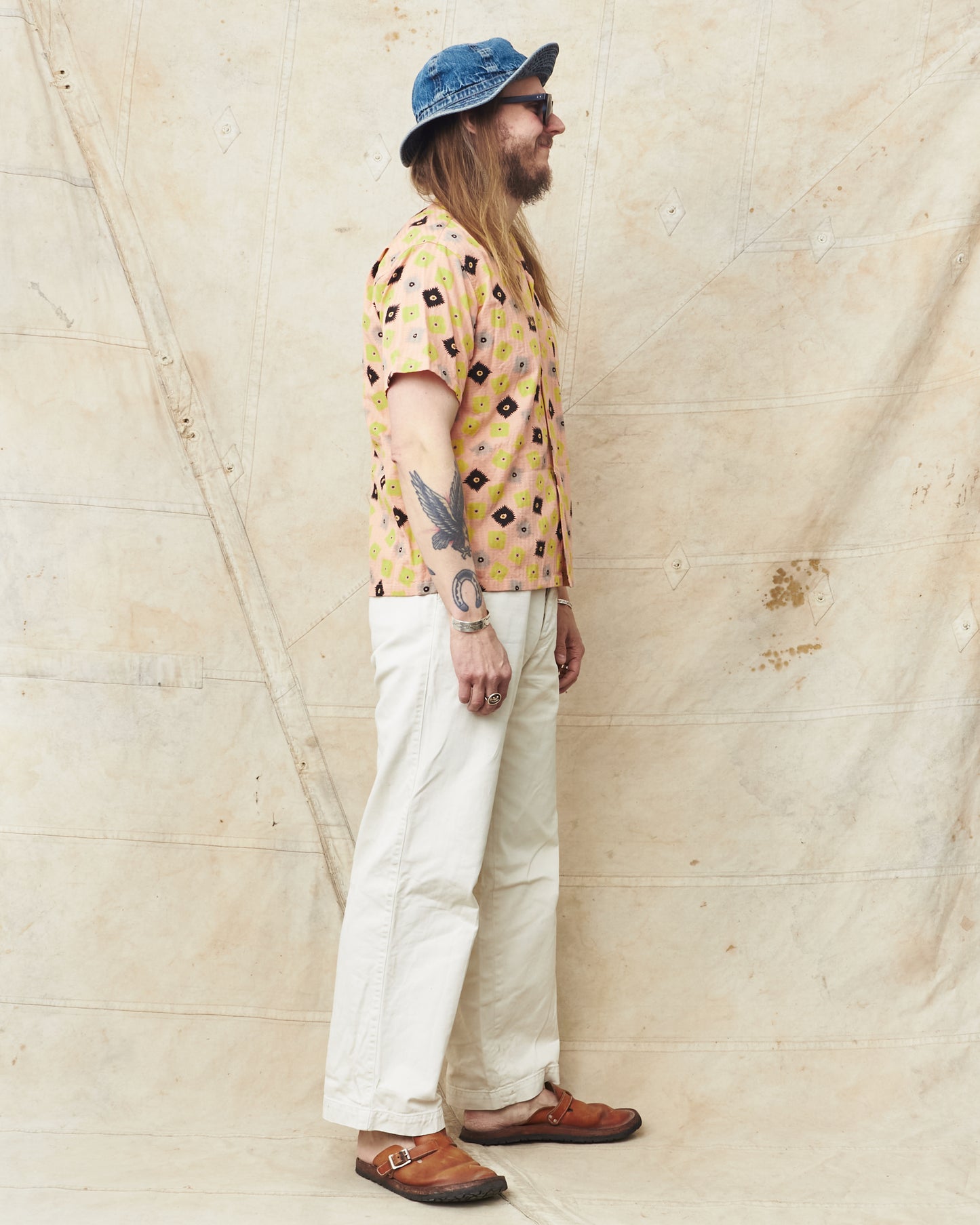 Star of Hollywood  SH39499 Dobby Cotton Open Shirt “Explosion” Pink