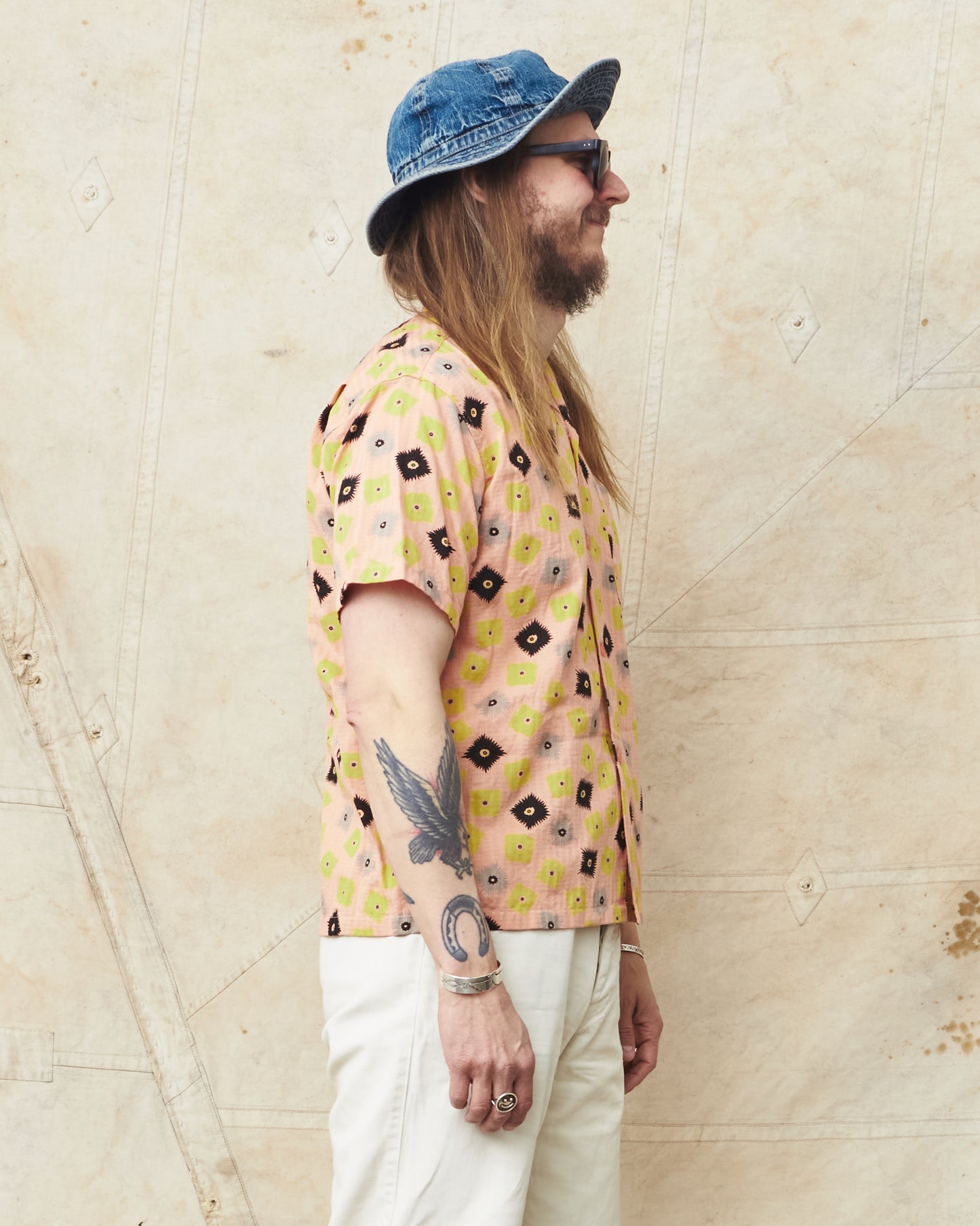 Star of Hollywood  SH39499 Dobby Cotton Open Shirt “Explosion” Pink